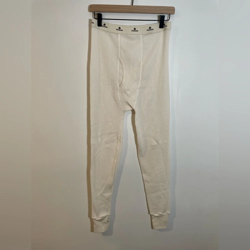 Indera Men's Traditional Waffle Thermal Underwear Bottoms Sz Medium Layer Warmth